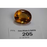 Cognac Colour Oval Citrine