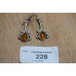 Pair of Amber Earrings