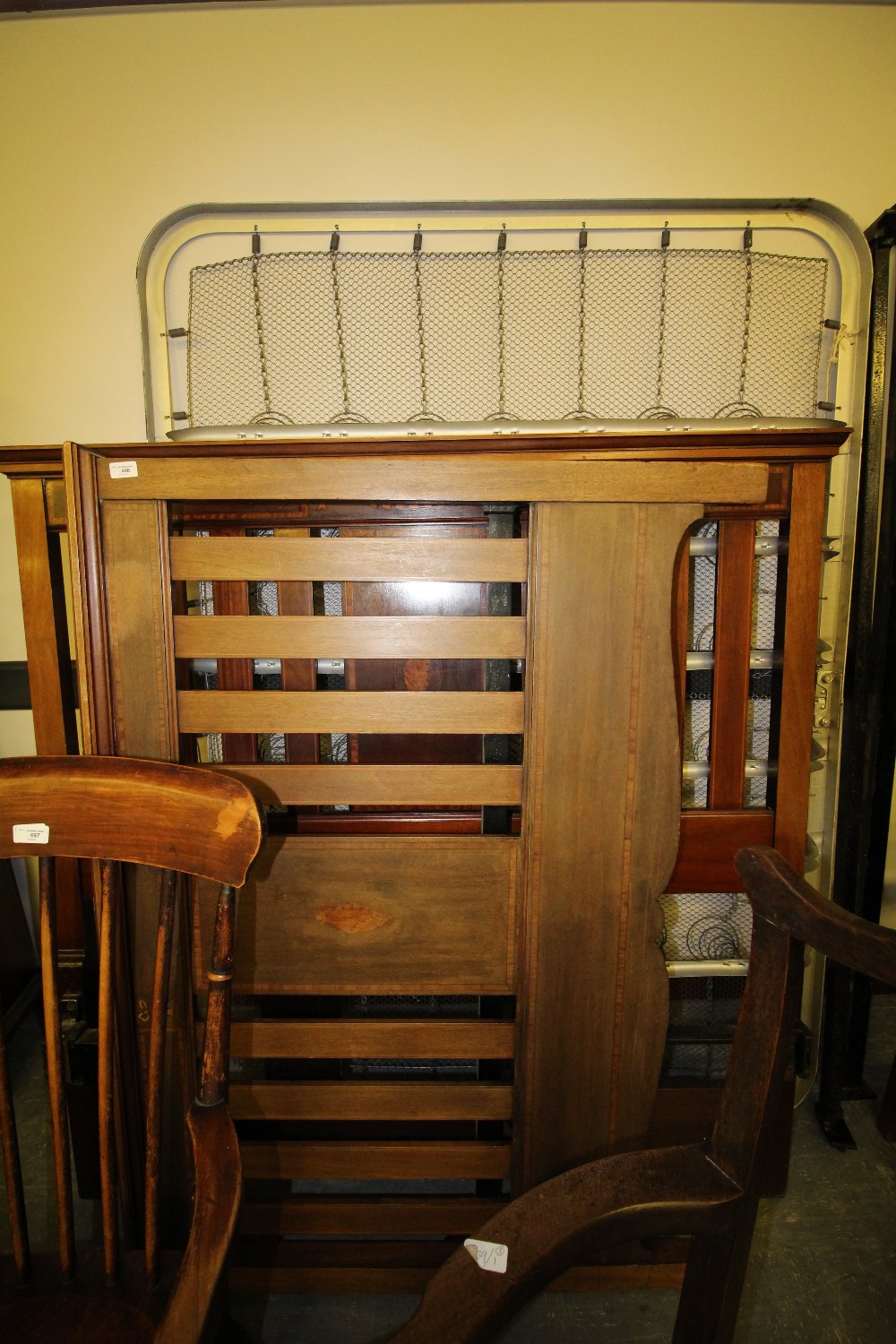 Edwardian Inlaid Mahogany Double Bed (Faded)