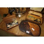 Two Boxes of Mixed Costume Jewellery & Lacquered Tray