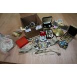 Box of Costume Jewellery etc