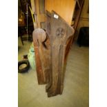 Pitch pine bench ends