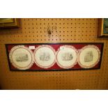 Set of 19th Century Place Mats of York - Framed