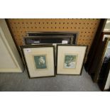 Five various prints