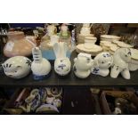Set of 6 contemporary semi abstract Chinese china Animal Figures