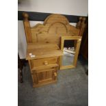 2 Pine Headboards & Bed ends, and Pine Bedside Cabinet