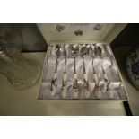 Two Boxed Portmeirion 'Botanic Garden' Gift Sets - 6 Pastry Forks & 6 Tea Spoons