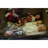 4 Dolls in box with Various Clothes