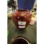 Pilkingtons Royal Lancastrian Red Glazed Vase