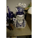 Blue & White Pottery 'Chinese Female' Bust