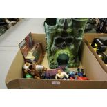 Box of 'He Man' Figures including Castle Greyskull