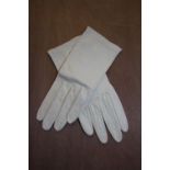 Pair of Vintage Cream Kid Leather Gloves