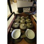 Denby Chevron 9 Soup Dishes with 2 Lids and 2 Sauce Jugs