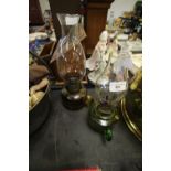 2 Glass Oil Lamps