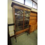 Mahogany Display Cabinet with Lancet Pattern Doors