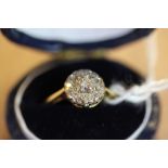 18ct Gold Diamond Cluster Ring