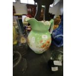 Large 19th Century Flower Patterned Jug