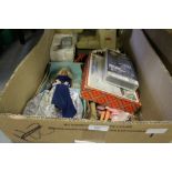 Box of Miscellaneous Old Toys - Vulcan Sewing Machine, Wooden Ship Jigsaw etc