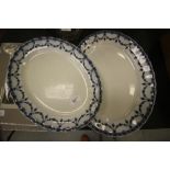Pair of Losal Ware Chargers in Brighton Pattern - trademark for 1909-36