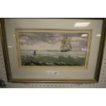 Norman Lang - Ship Watercolour