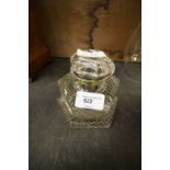 Victorian Cut Glass Inkwell