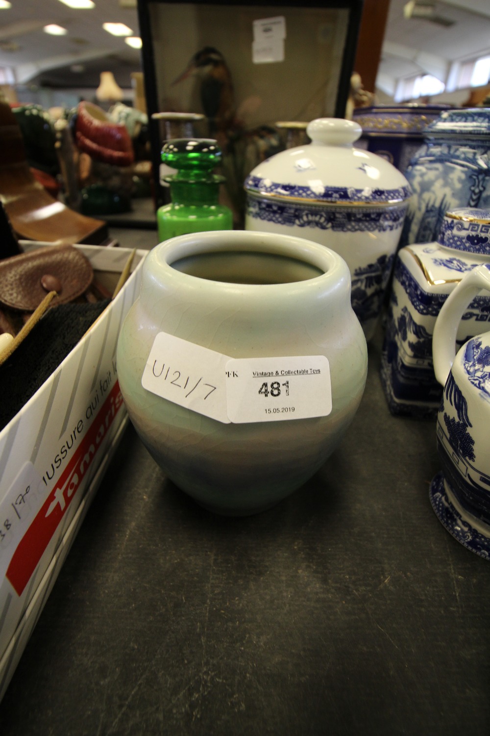 Royal Lancastrian Blue/Green Vase