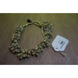 Pearl & Gilt Metal Trifari Type Necklace