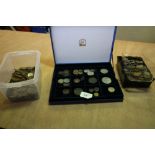 4 Boxes Coins including Silver