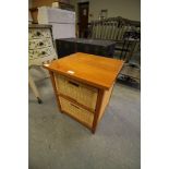 Drop Leaf Table, Table, Rattan Storage Drawers