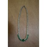 Clear & Green Paste Necklace