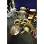 Selection of Brass and Pewter Tankards