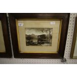 Pair of Victorian Albumen Photographs of Ullswater & Underwater (framed)