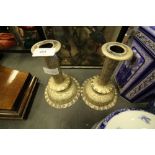 Pair H & H Plated Candlesticks