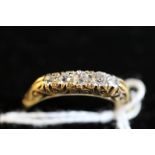 18ct Gold 5 Diamond Ring