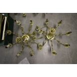 Pair of Brass Chandeliers