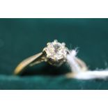 18ct Gold Diamond Solitaire - approx 0.25ct