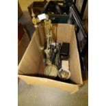 Box of Weighing Scales and Weights (one kitchen and one scientific)