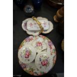 Coalport cabinet plate and dressing table wares in Shrewsbury design