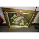 A. Dudley - watercolour of still life with roses, signed and framed