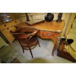 Italian Marquetry Topped Desk