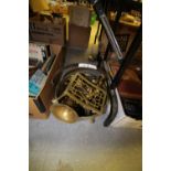 Brass jam pan and various brass wares etc
