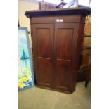 George III mahogany corner cupboard