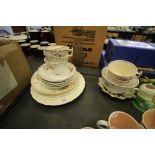 Lustre teawares, Wedgwood plates etc