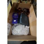 Box of glass wares, crystal etc