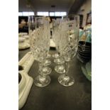 8 Crystal Champagne Flutes