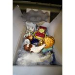 Box of misc china inc 2 Beswick horses (A/F)