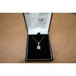 (1ct) Diamond Pendant (18ct) on 9ct Chain