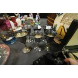 Set of plated goblets