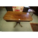 George IV mahogany tea table with sabre legs