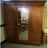 Victorian pitch pine triple wardrobe of Aesthetic Design